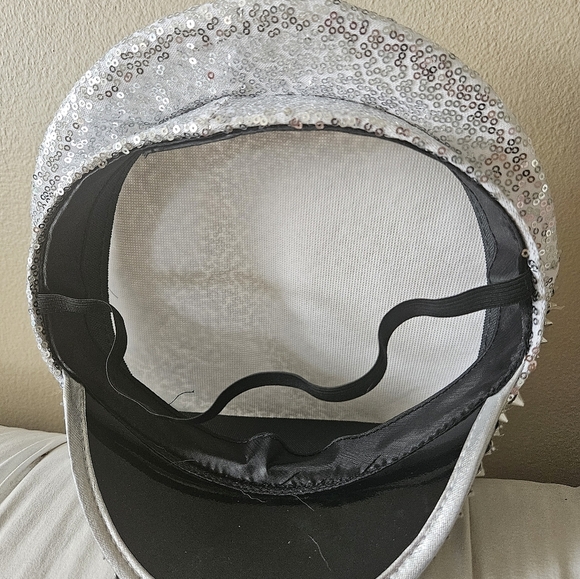 Silver Studded Sequin Cap - Picture 5 of 5